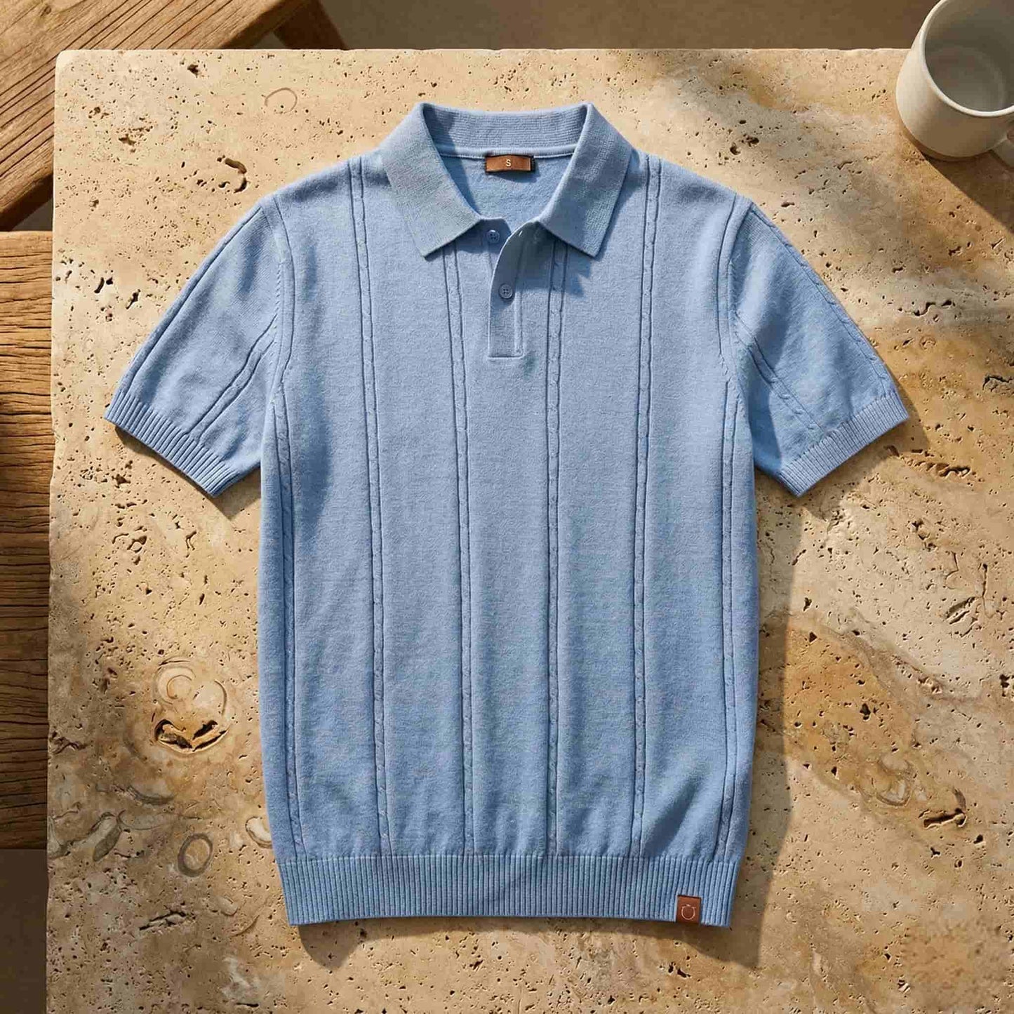 COLE | Ribbed Texture Polo Shirt