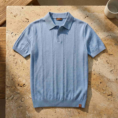 COLE | Ribbed Texture Polo Shirt