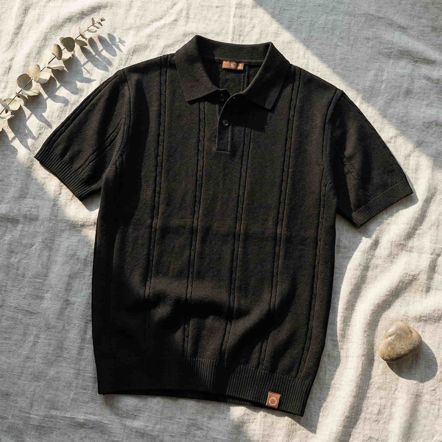 COLE | Ribbed Texture Polo Shirt
