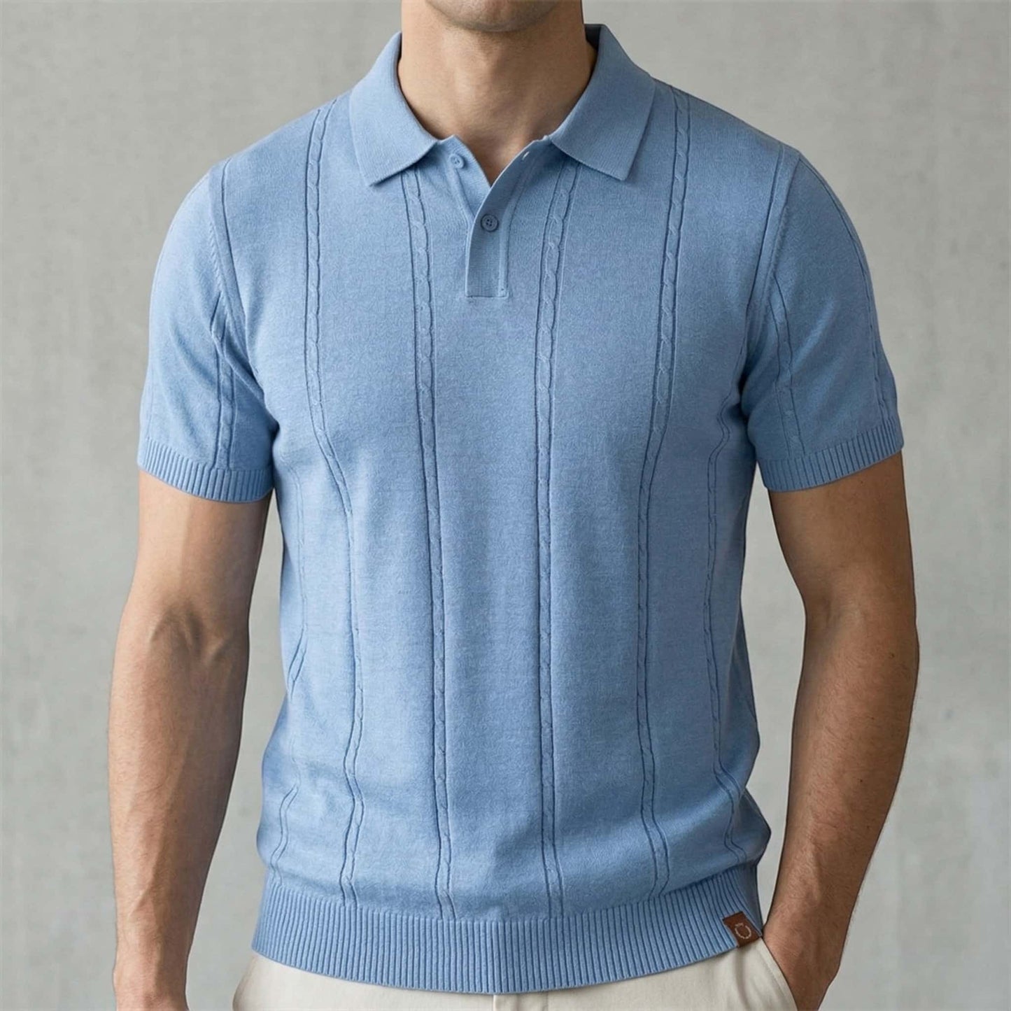 COLE | Ribbed Texture Polo Shirt