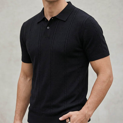 COLE | Ribbed Texture Polo Shirt