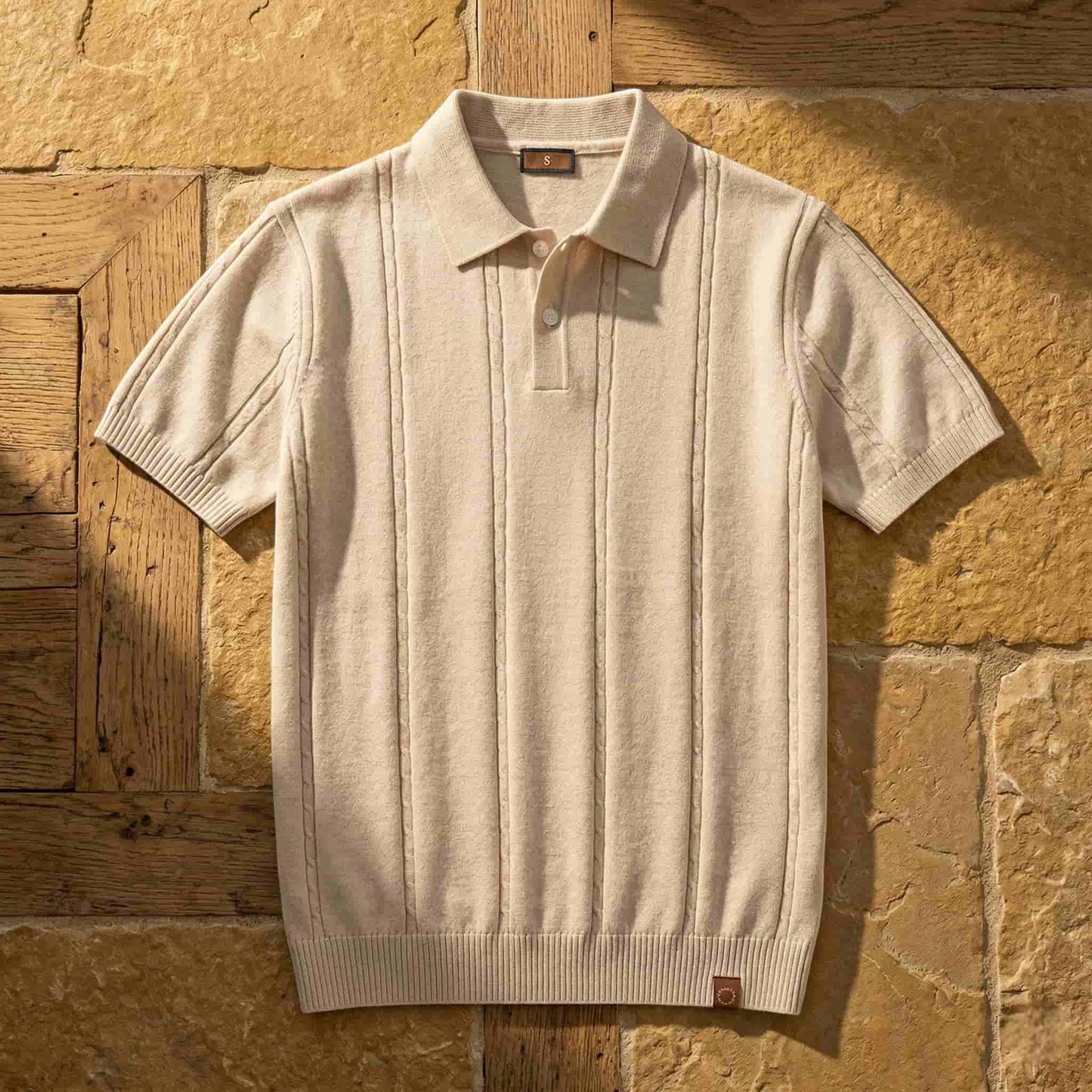COLE | Ribbed Texture Polo Shirt