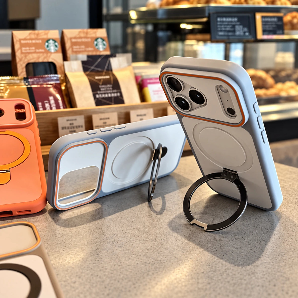 Shockproof Magnetic Kickstand iPhone Case