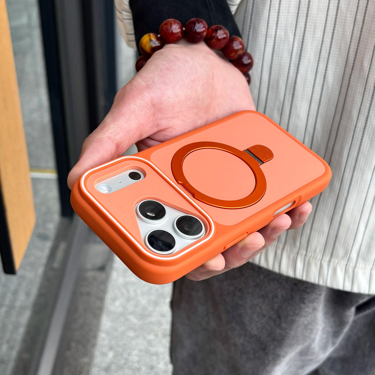 Shockproof Magnetic Kickstand iPhone Case
