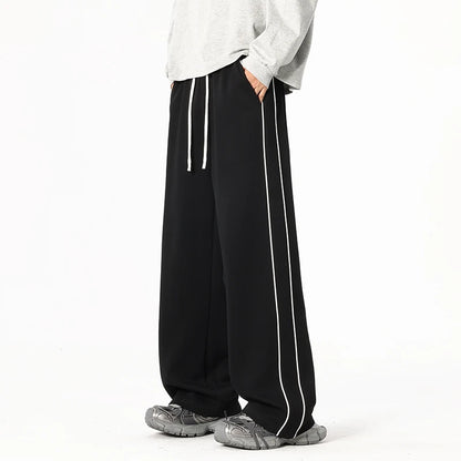 Enzo | Wide-Leg Stripe Pants