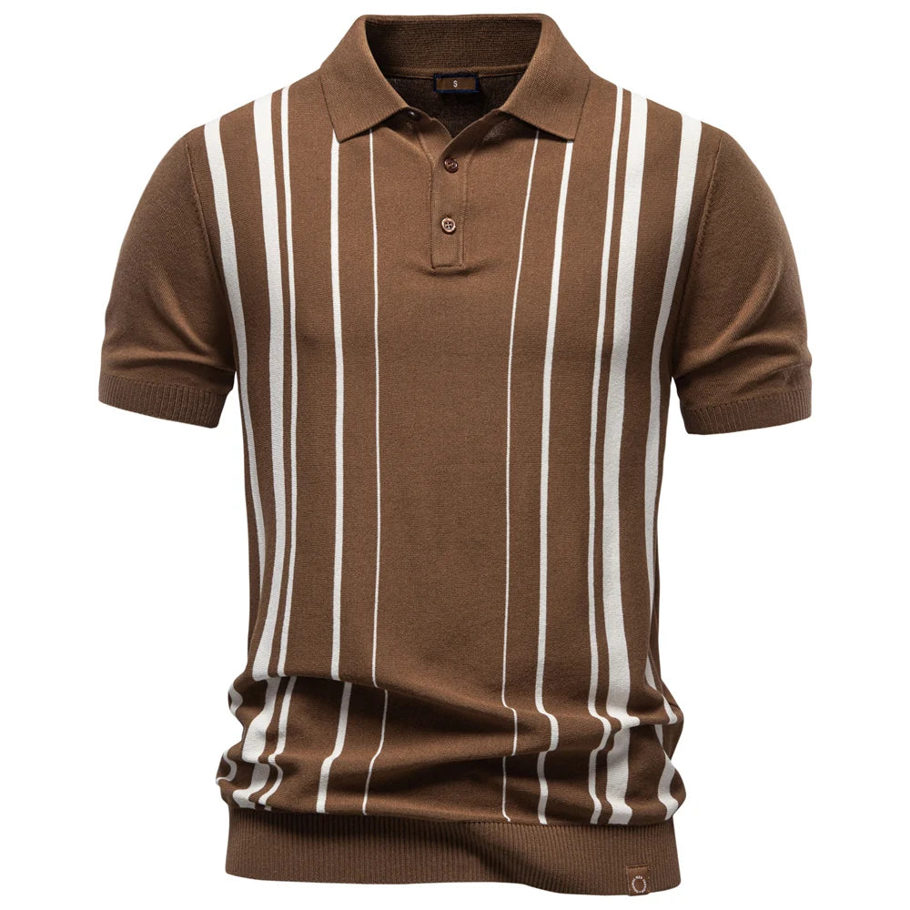 OLIVER | Vertical Stripe Polo Shirt