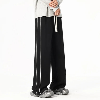 Enzo | Wide-Leg Stripe Pants