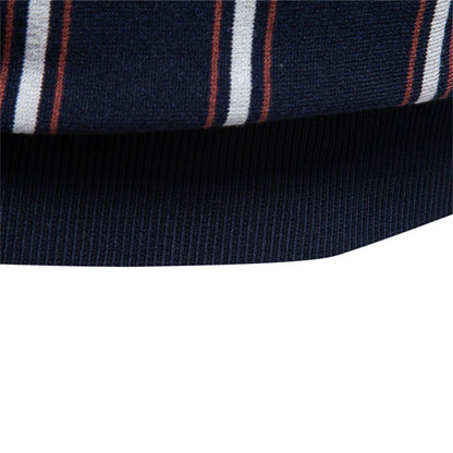REED | Retro Stripe Zip Polo Shirt
