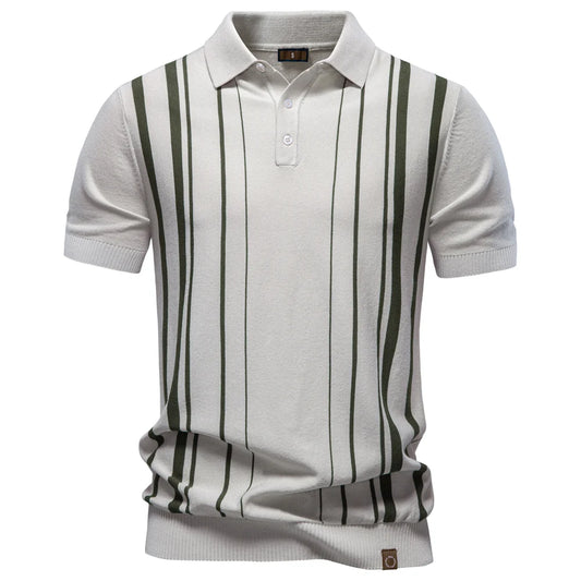 OLIVER | Vertical Stripe Polo Shirt