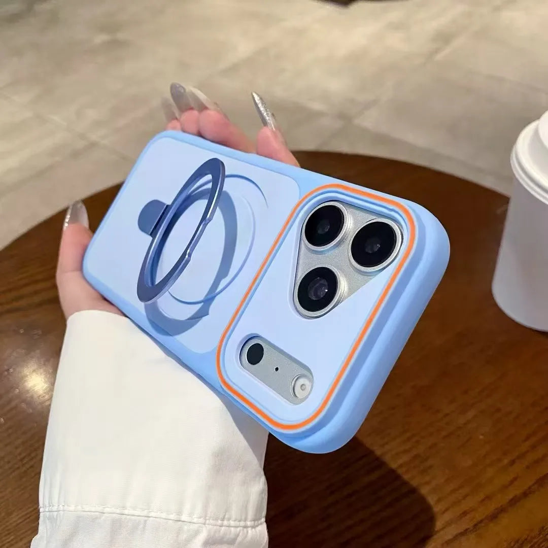 Shockproof Magnetic Kickstand iPhone Case
