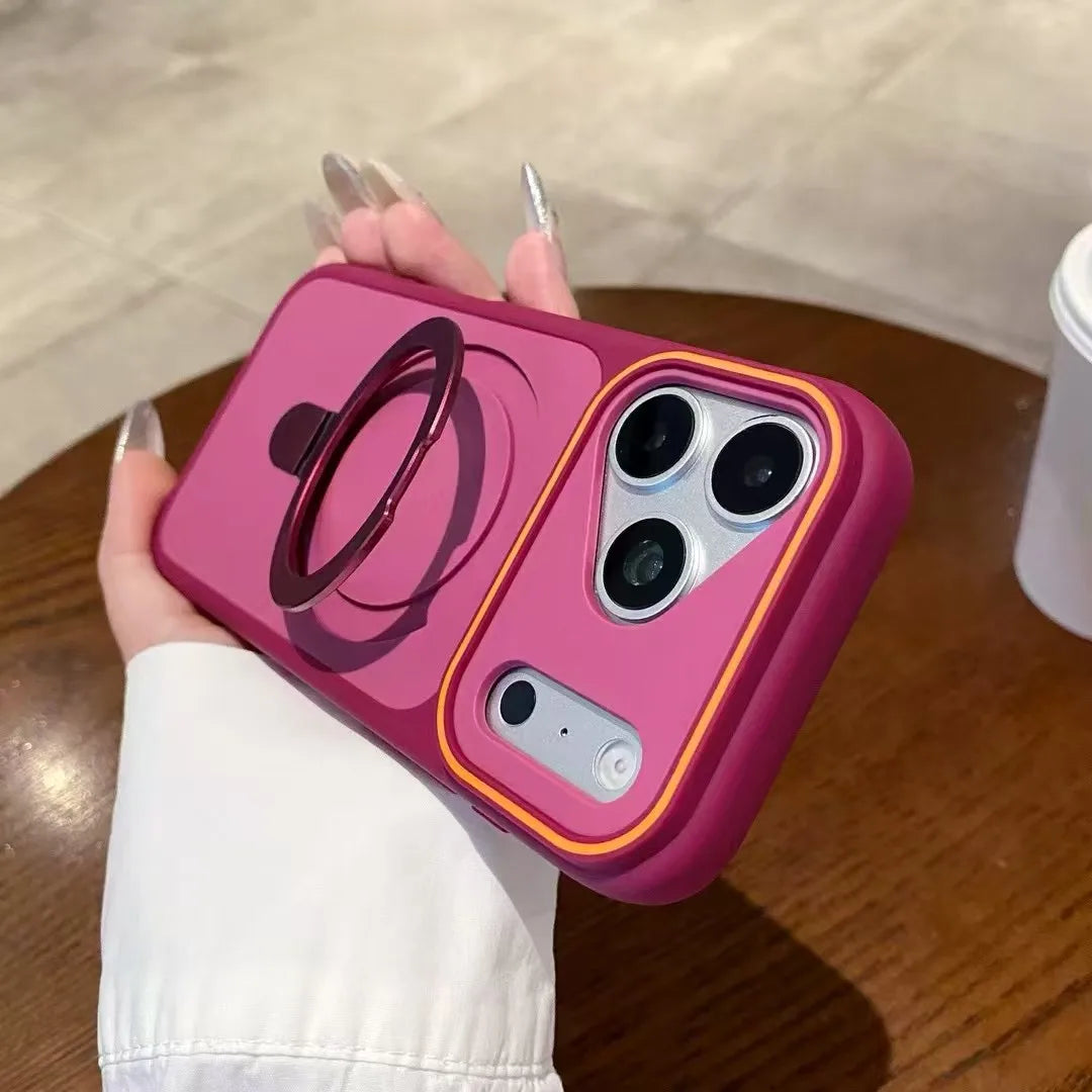 Shockproof Magnetic Kickstand iPhone Case