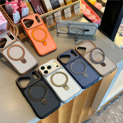 Shockproof Magnetic Kickstand iPhone Case