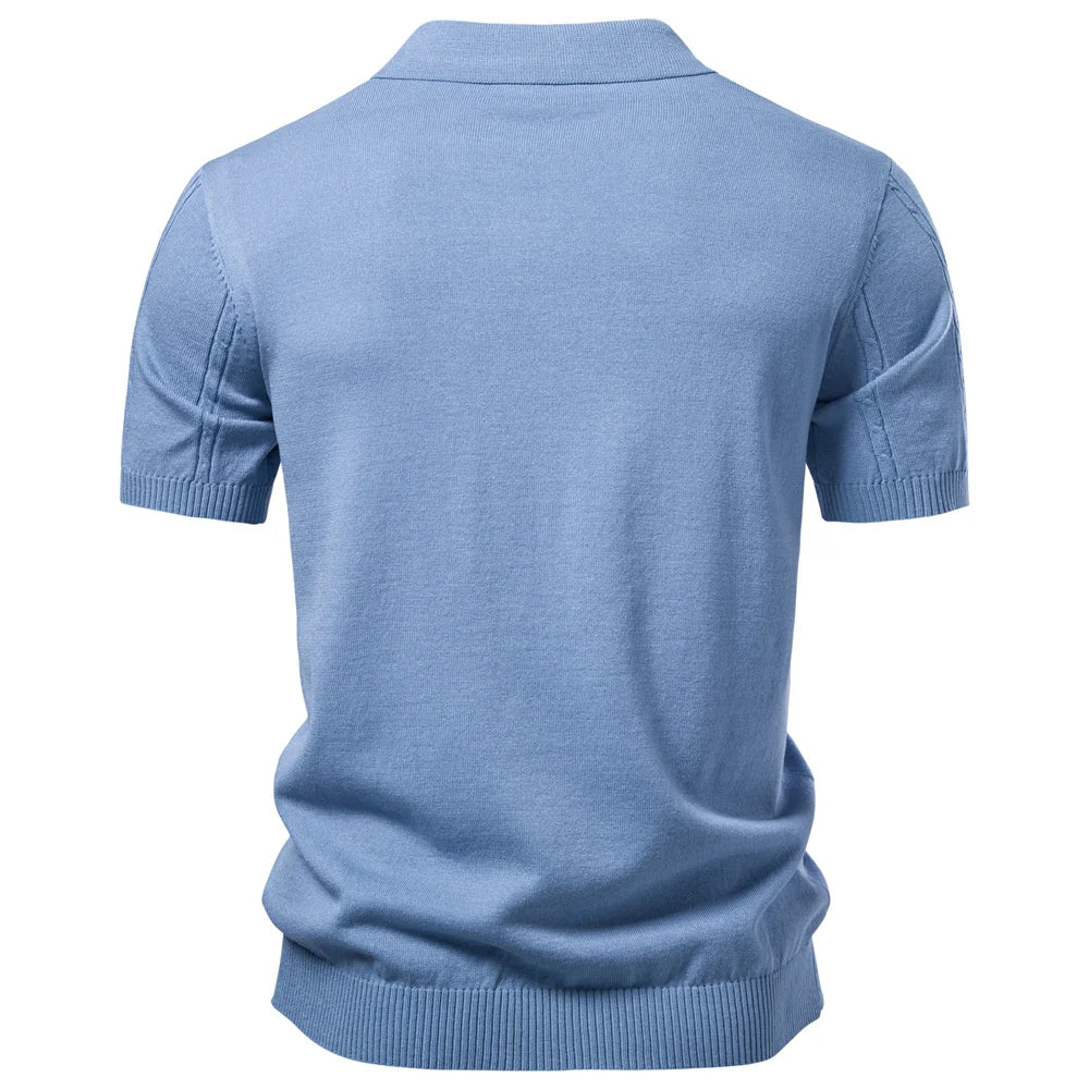 COLE | Ribbed Texture Polo Shirt