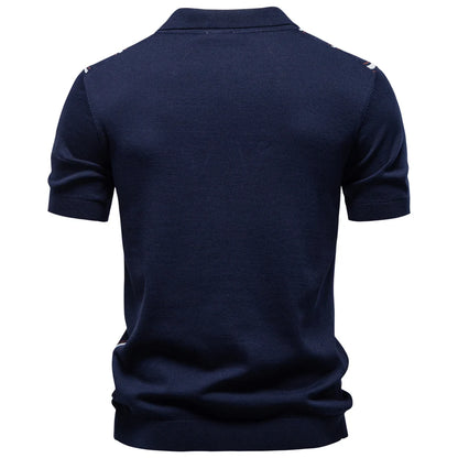 REED | Retro Stripe Zip Polo Shirt