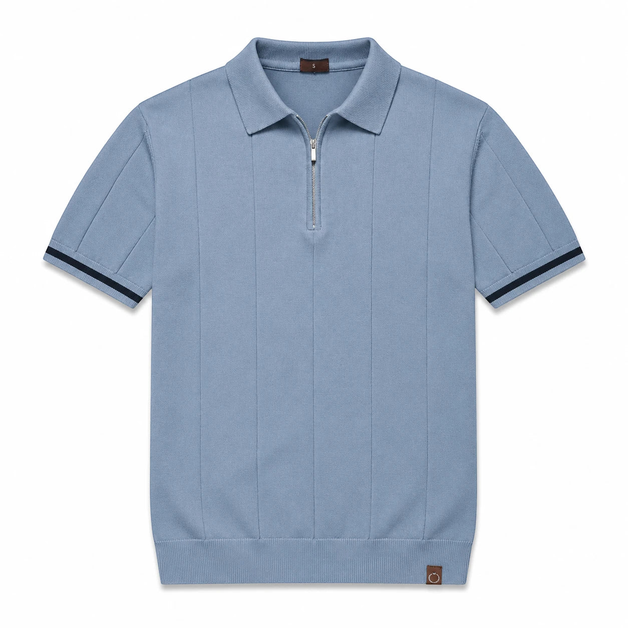 EROS II | Tipped Cuff Zip Polo Shirt