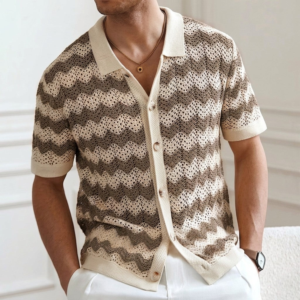 Leo | Crochet Knit Shirt