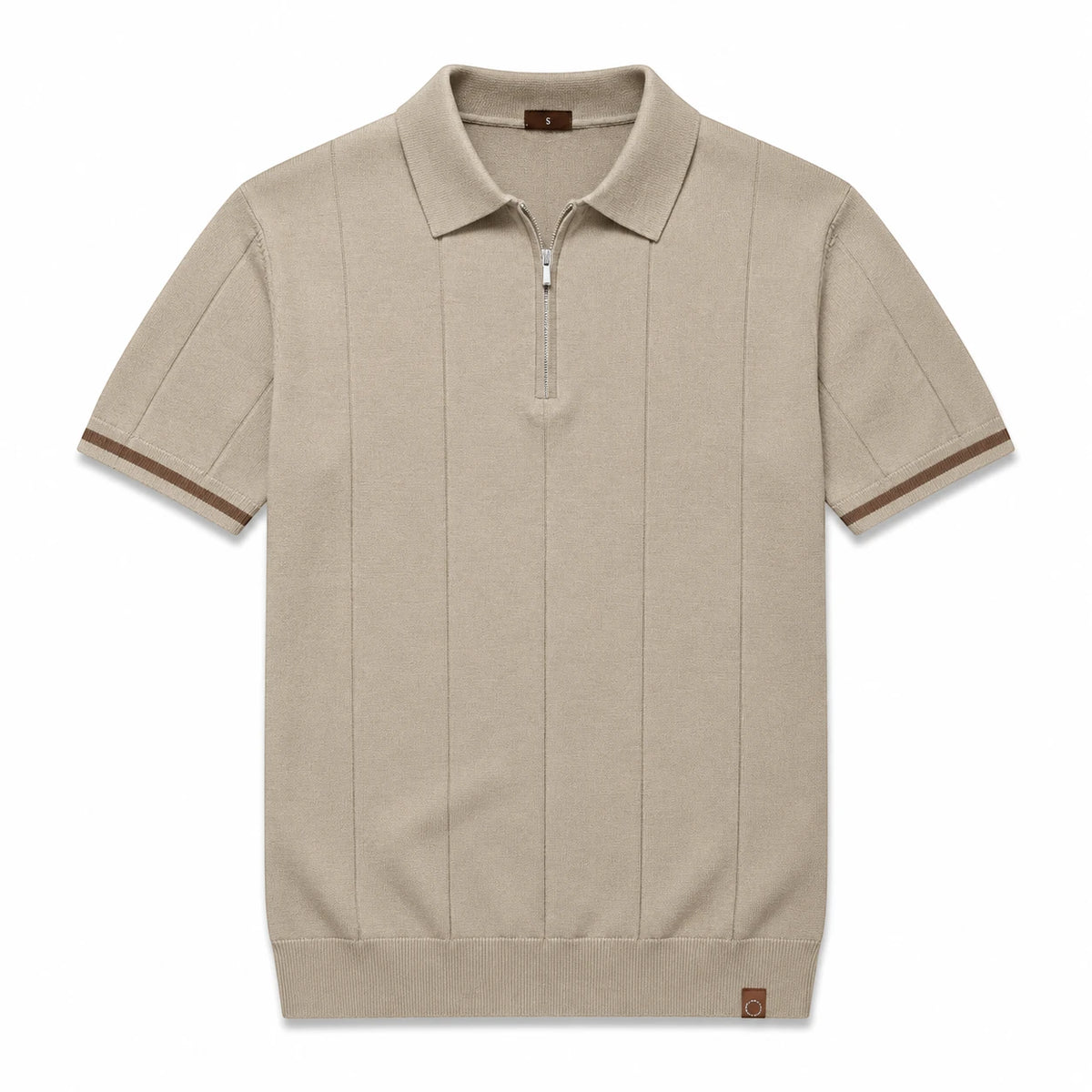 EROS II | Tipped Cuff Zip Polo Shirt