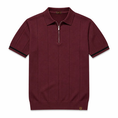EROS II | Tipped Cuff Zip Polo Shirt