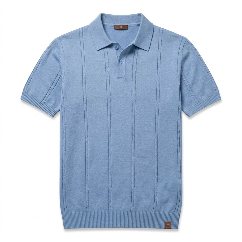 COLE | Ribbed Texture Polo Shirt