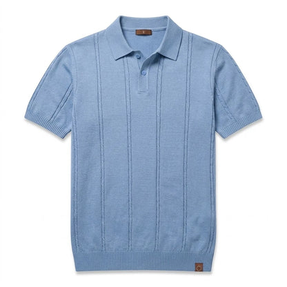 COLE | Ribbed Texture Polo Shirt