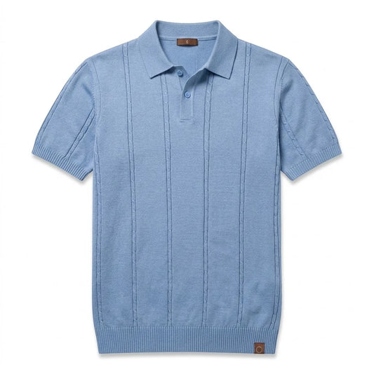 COLE | Ribbed Texture Polo Shirt