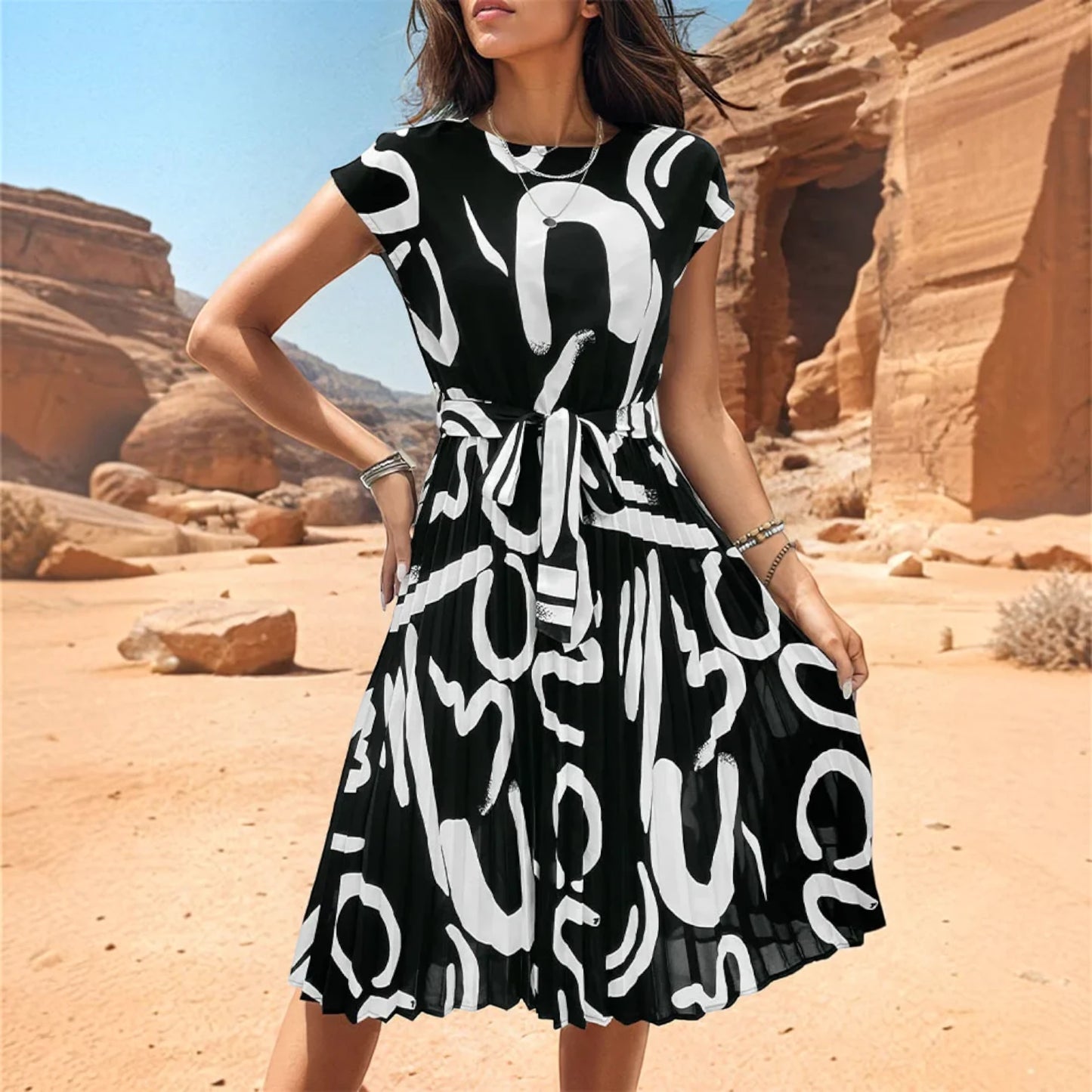 Ivy | Pleated Midi Dress