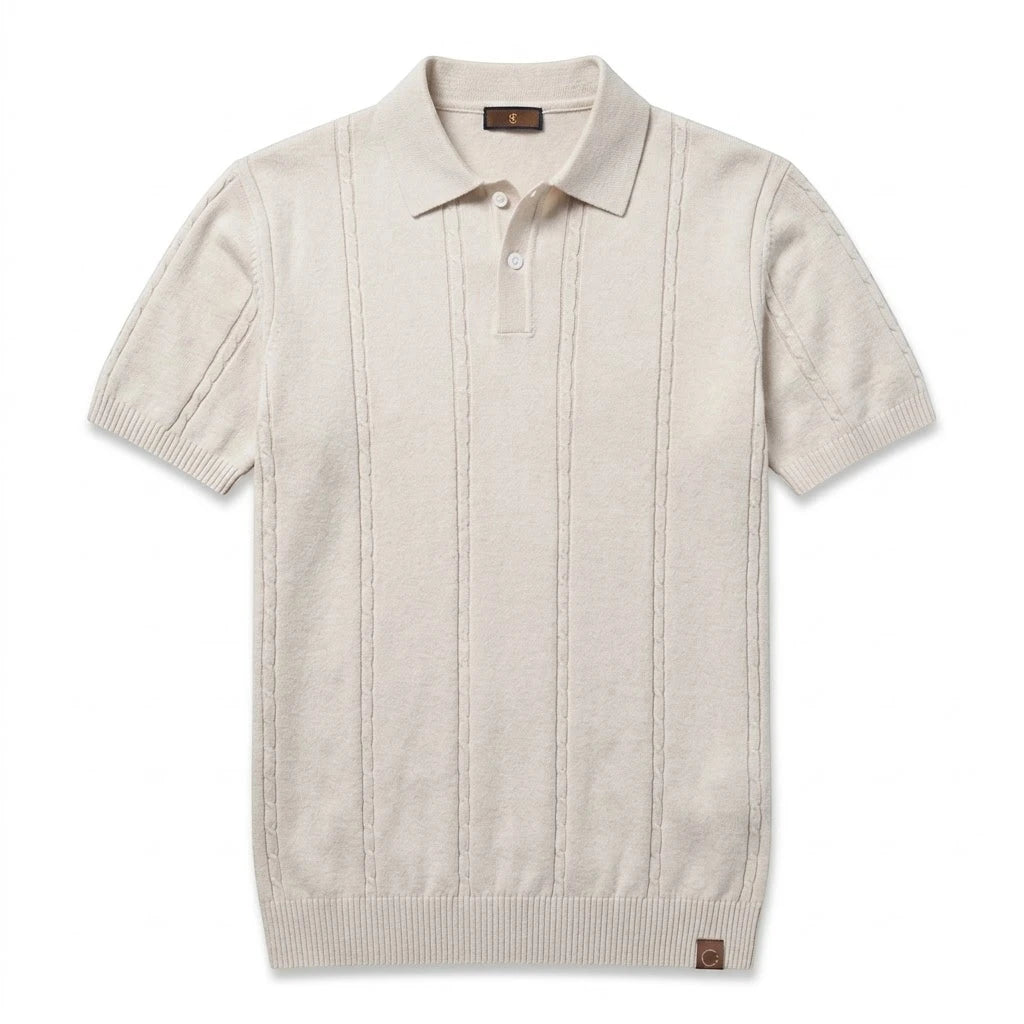 COLE | Ribbed Texture Polo Shirt