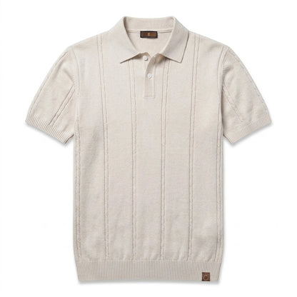 COLE | Ribbed Texture Polo Shirt