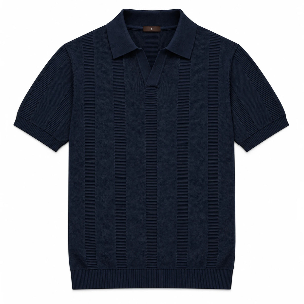 SANTE | Textured Panel Polo Shirt