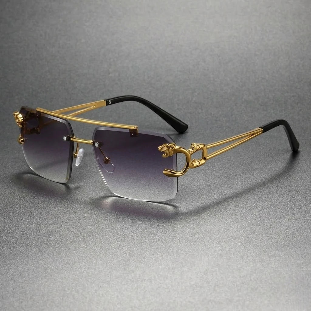BUCCHI | Rectangular Rimless Sunglasses