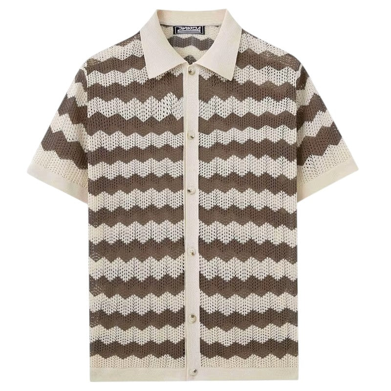 Leo | Crochet Knit Shirt