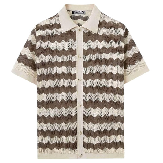 Leo | Crochet Knit Shirt