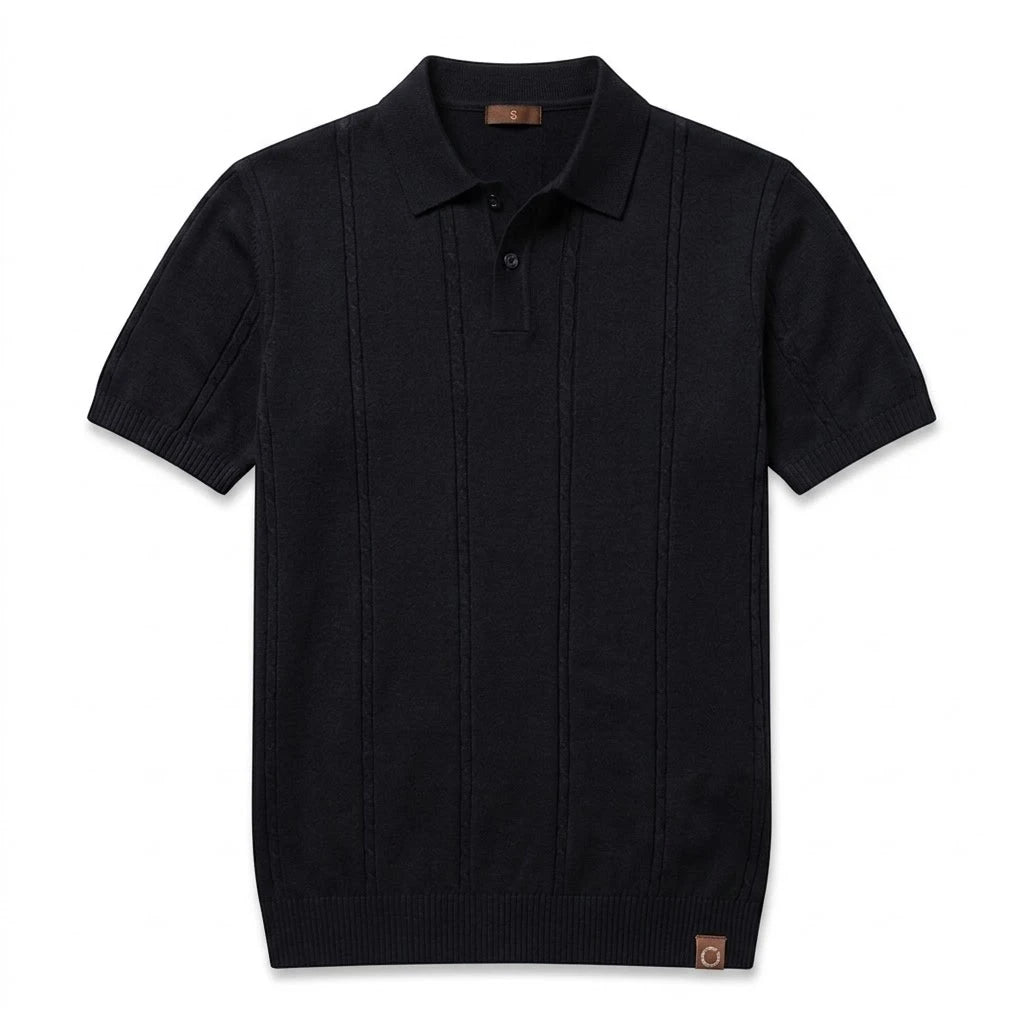 COLE | Ribbed Texture Polo Shirt