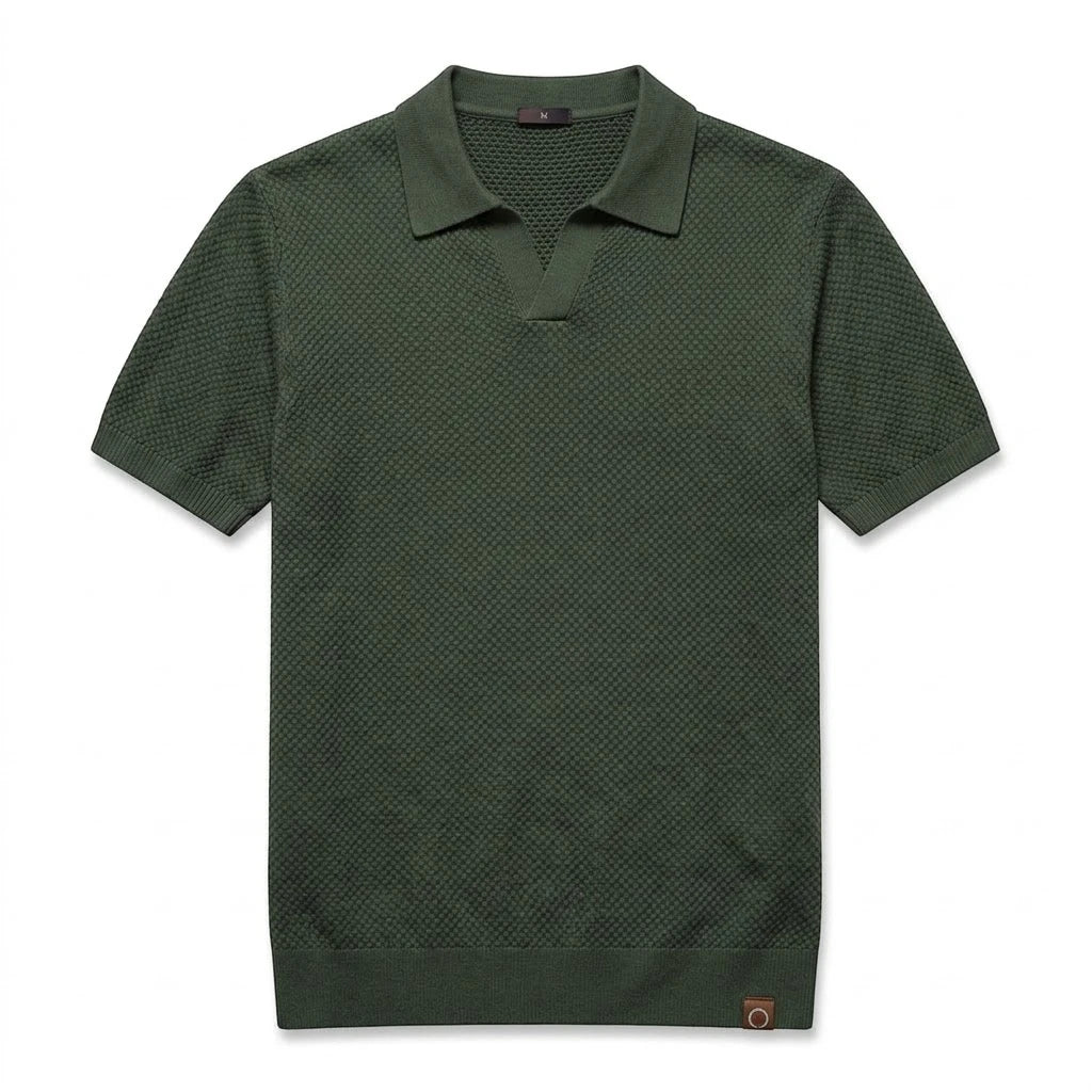 LINO | Waffle Knit Polo Shirt