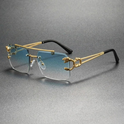 BUCCHI | Rectangular Rimless Sunglasses