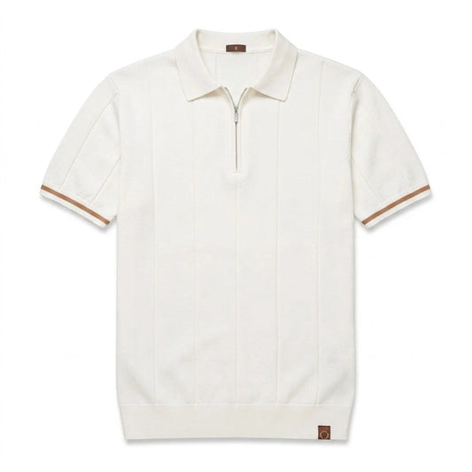 EROS | Tipped Cuff Zip Polo Shirt