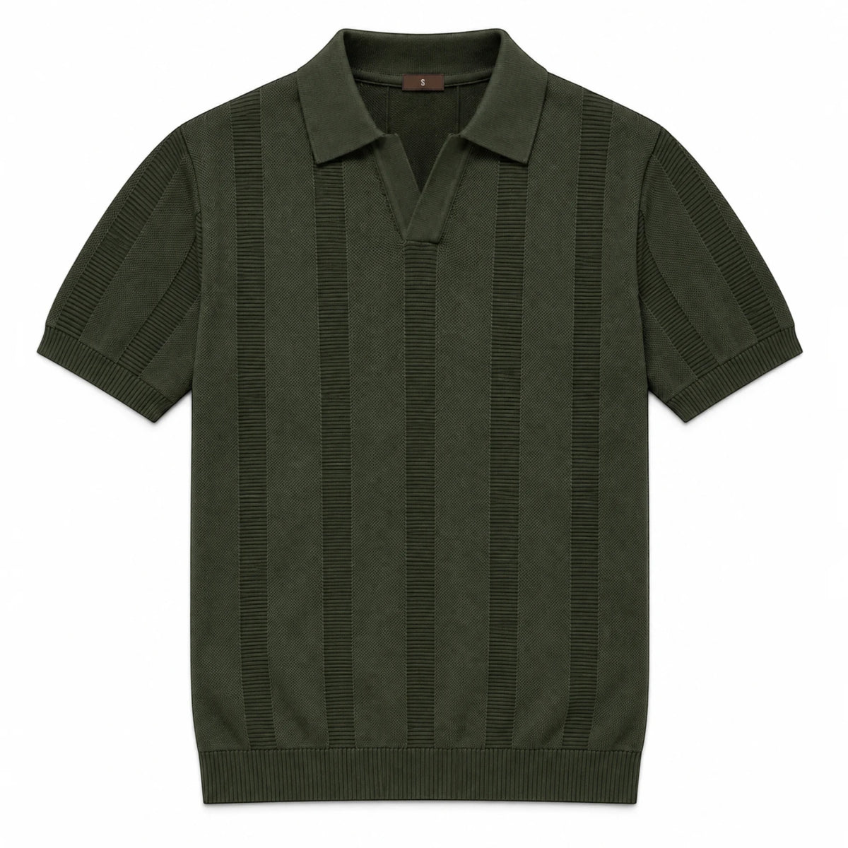 SANTE | Textured Panel Polo Shirt