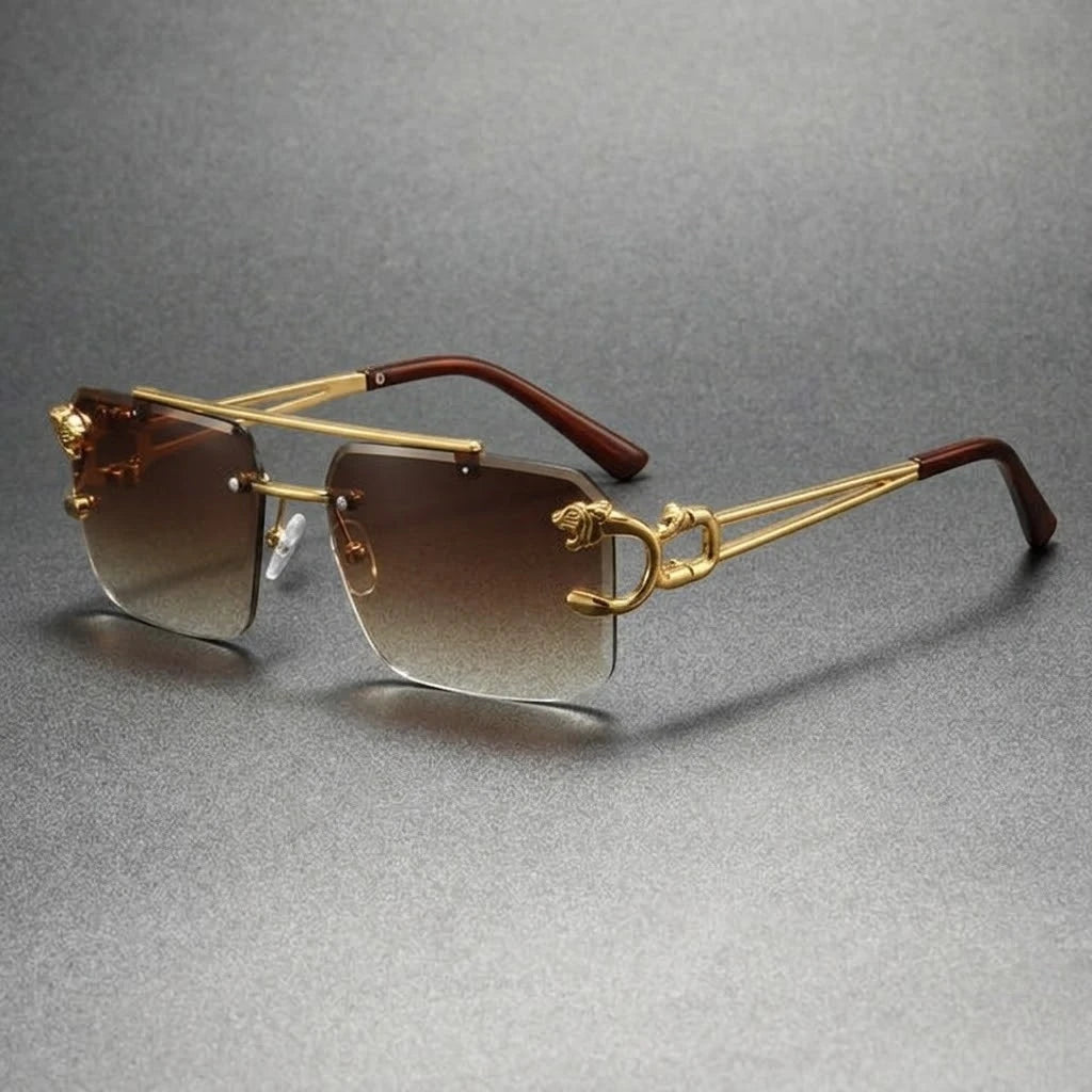 BUCCHI | Rectangular Rimless Sunglasses