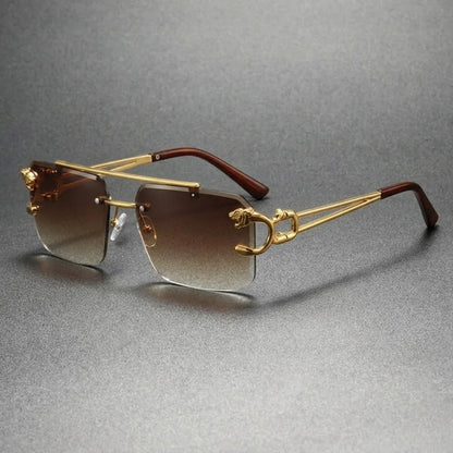 BUCCHI | Rectangular Rimless Sunglasses