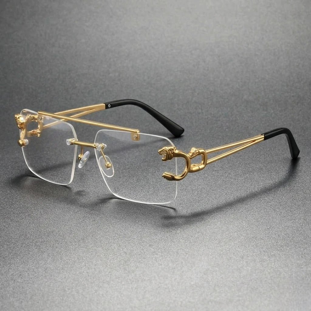 BUCCHI | Rectangular Rimless Sunglasses
