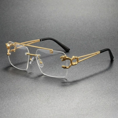BUCCHI | Rectangular Rimless Sunglasses
