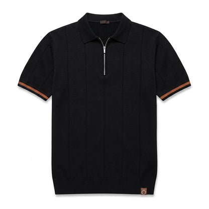 EROS | Tipped Cuff Zip Polo Shirt