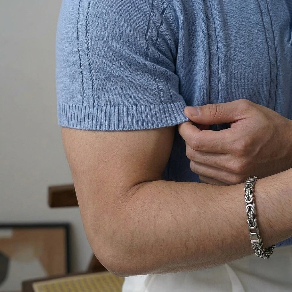 COLE | Ribbed Texture Polo Shirt