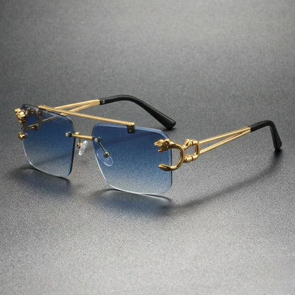 BUCCHI | Rectangular Rimless Sunglasses