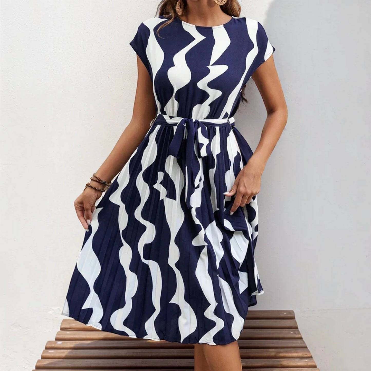 Ivy | Pleated Midi Dress