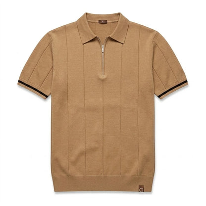 EROS | Tipped Cuff Zip Polo Shirt