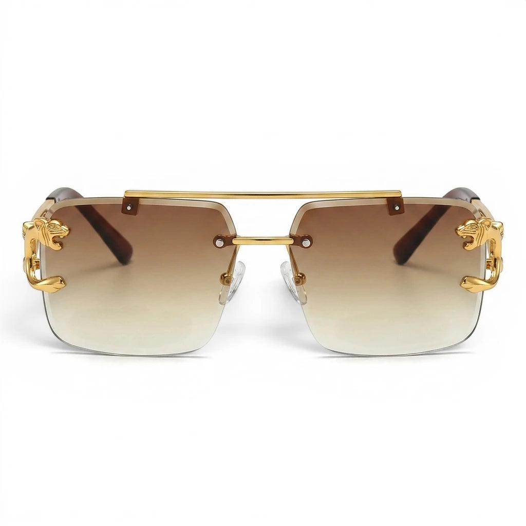BUCCHI | Rectangular Rimless Sunglasses