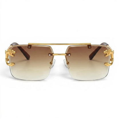 BUCCHI | Rectangular Rimless Sunglasses