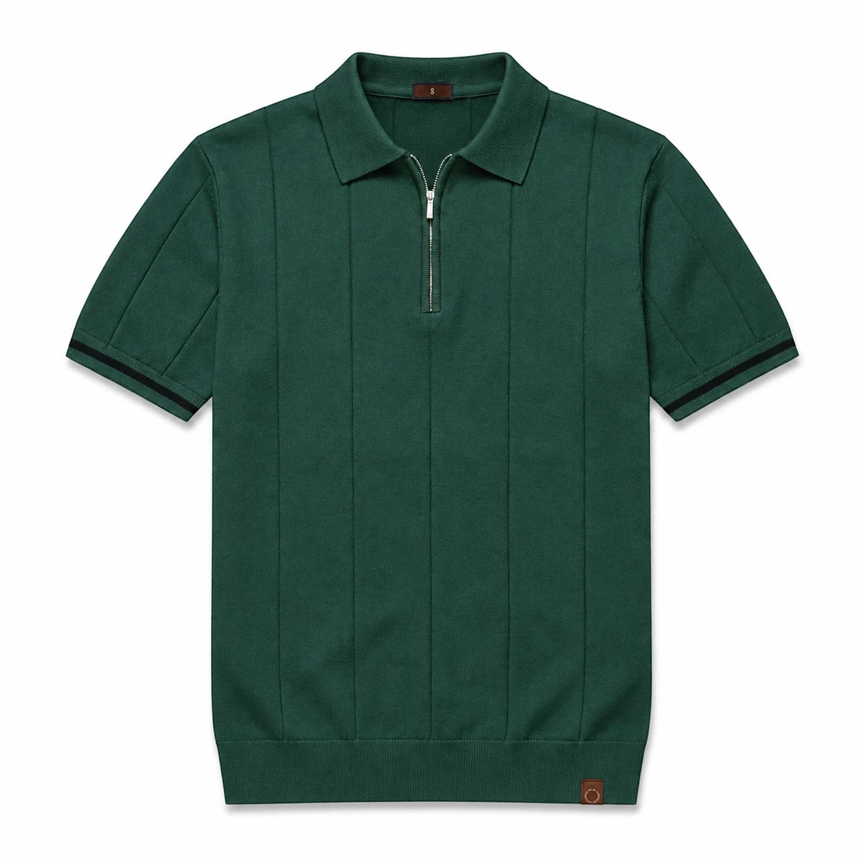 EROS II | Tipped Cuff Zip Polo Shirt