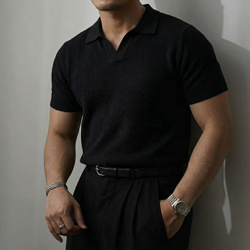 LINO | Waffle Knit Polo Shirt